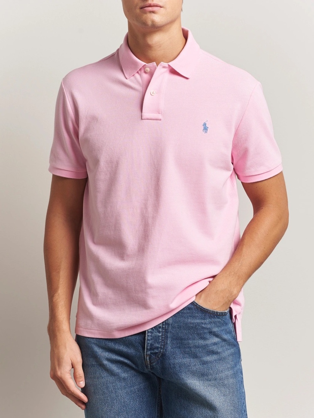 Polo Ralph Lauren Custom Slim Fit Polo Carmel Pink Men Size L